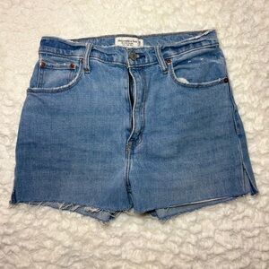 Abercrombie & Fitch Light Blue Denim Shorts Size 28